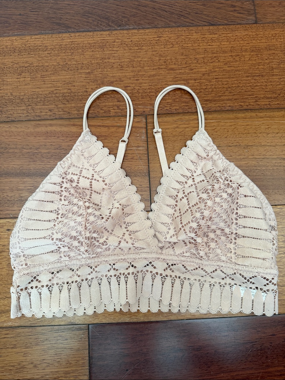 Anemone Lace Bralette in Blush Cream